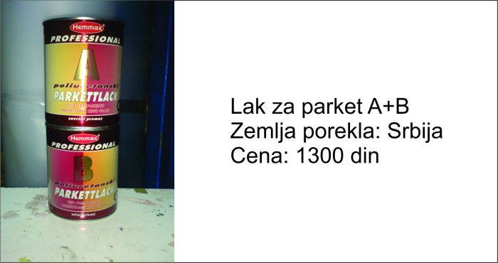 lak za parket komponentni - parketarski program