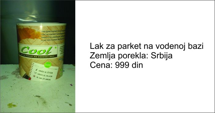 lak za parket na vodenoj bazi - parketarski program